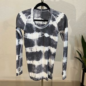 Lululemon Swiftly Long Sleeve | Size 4 | Grey/White Tie Dye | GREAT Condition